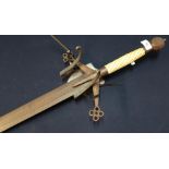 Quality reproduction/re-enactors medieval style double handed Broad Sword with broad 38inch double