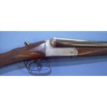 Charles Osborne & Co 12 bore side by side shotgun with 30 inch barrels with engraved details to