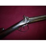 Percussion cap double barrelled shotgun by Samuel Nock circa 1835, with 29 1/2 inch barrels, back