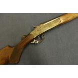 Spanish .410 single barrel top lever hammer shotgun with 28 inch barrel and 14 1/2 inch semi