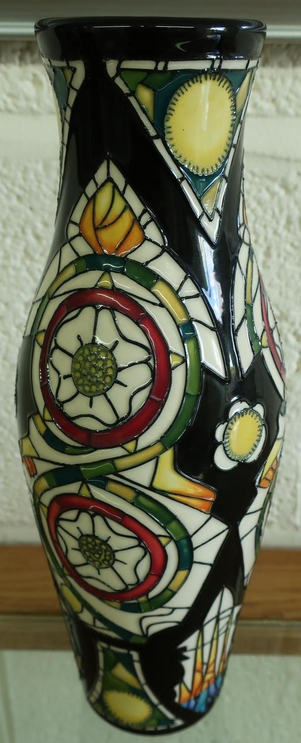 Moorcroft Tymimster (120/9) vase and a 30/100 dated 2013 signed (26cm high)