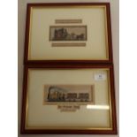 Pair of framed and mounted Stevengraph silk woven pictures depicting The Lord Howe Train The Present