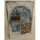 A Troika of Cornwall England LT rectangular vase (17cm x 11cm x 5 cm)