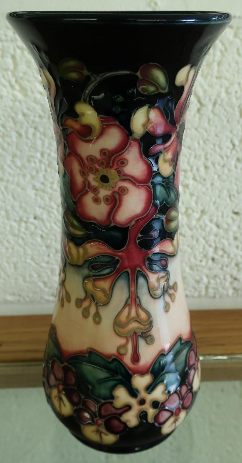 Moorcroft floral patterned vase, Oberon by Rachel Bishop, base marked 93 GK (20.5cm high)