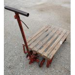 Slingsby Hydraulic Pallet Truck converted to a coffee table