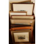 Good selection of 19th C and later framed prints