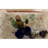 Selection of 19th C and later glass measures, bottles etc of chemist and scientific interest
