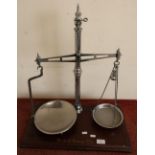 Early 20th C nickle plated set of grocery scales by W & T Avery Ltd