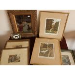 Selection of 19th C and later coloured prints including limited edition signed prints etc