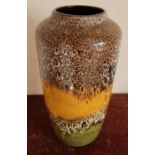 Large West Germany mid 20th C Studio Pottery vase (45cm high)