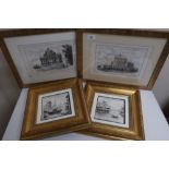Pair of framed Chinese prints and two other ink wash Chinese pictures (4)