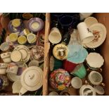 Royal Stuart Harlequin part tea service, various commemorative ware, decorative ceramics and other