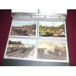 Album of B.J. Freeman postcard railway related collectors cards