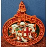 Cast metal railway Coat of Arms for Great Western Railway Company