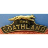 Quality cast brass 'The Goathland' Hunt class reproduction name plate with running fox stamped