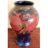 Large signed Moorcroft pomegranate pattern vase (height 33cm)