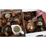 Large selection of Victorian and later lustreware ceramics in two boxes