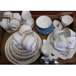 Paragon Belinda pattern part tea service and a Royal Albert Sorrento part tea service etc in one box