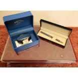 Selection of various coin display trays, cased pen, Rotary wristwatch etc