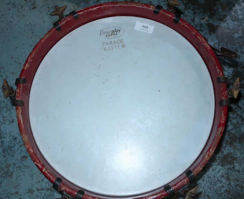 BUF 'Parade Batter', brass carcass stamped Olympic, snare drum (diameter 37cm)