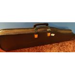 Zipped carbine Rexine gun case with fitted interior