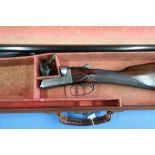Cased 12 bore side by side box-lock ejector shotgun by Atkinson & Griffin, with 30 inch barrels,