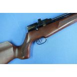 Falcon FAC .22 air rifle with disc magazine and checkered pistol grip and raised comb stock,