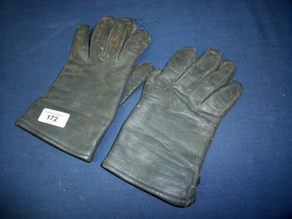 Pair of German Airforce leather gloves - Image 2 of 2