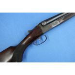 BSW-Suhl 16 bore side by side shotgun with 28 inch barrels and 14 inch pistol grip stock with raised