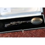 Cased Souvenir of the Anglo-Boer War 1899-1900 Lee Metford London silver hallmarked teaspoon in