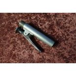 Chrome cartridge trimmer marked Bridge Port 1124 (12 bore)