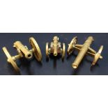 Group of three brass model cannons of various design