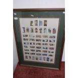 Framed & mounted set of Wills Cigarette Cards, Air Raid Precautions