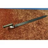 British Volunteers Brown Bess type bayonet circa 1800 with 18 3/4 inch single fullered flat blade