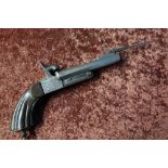 Belgium style pin-fire double barrelled side by side pocket pistol with 4 1/2 inch octagonal