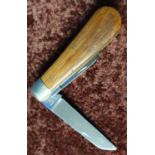 Two bladed Rogers of Sheffield pocket knife with wooden grips