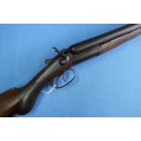 Unnamed 12 bore side by side hammer gun, serial no. 20001 (RFD only)