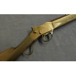 .380 Long Martini Action Rook Rifle by Lincoln Jefferies with file cut flat top, the round barrel