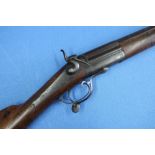 16 bore single barrelled under lever opening shotgun by W. Powell & Son with 29 inch barrel,