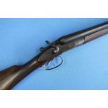 W. J. Davies 12 bore side by side hammer gun with barring action and 30 inch barrels, serial no.