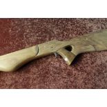 Walnut crossbow stock with trigger mechanism