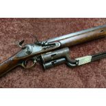 Ketland & Co flintlock musket with 42 inch barrel, stamped with various proof marks and engraved