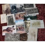 Selection of various sporting related postcards black & white and colour