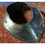 17th C steel Gorget/neck armour with left hand hinged pivot