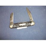 George Wostenholm of Sheffield I.XL pocket knife with two piece grips and four folding blades