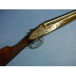 Victor Aramberri 12 bore side by side sidelock ejector shotgun with 27 1/2 inch barrels, choke 1/2 &