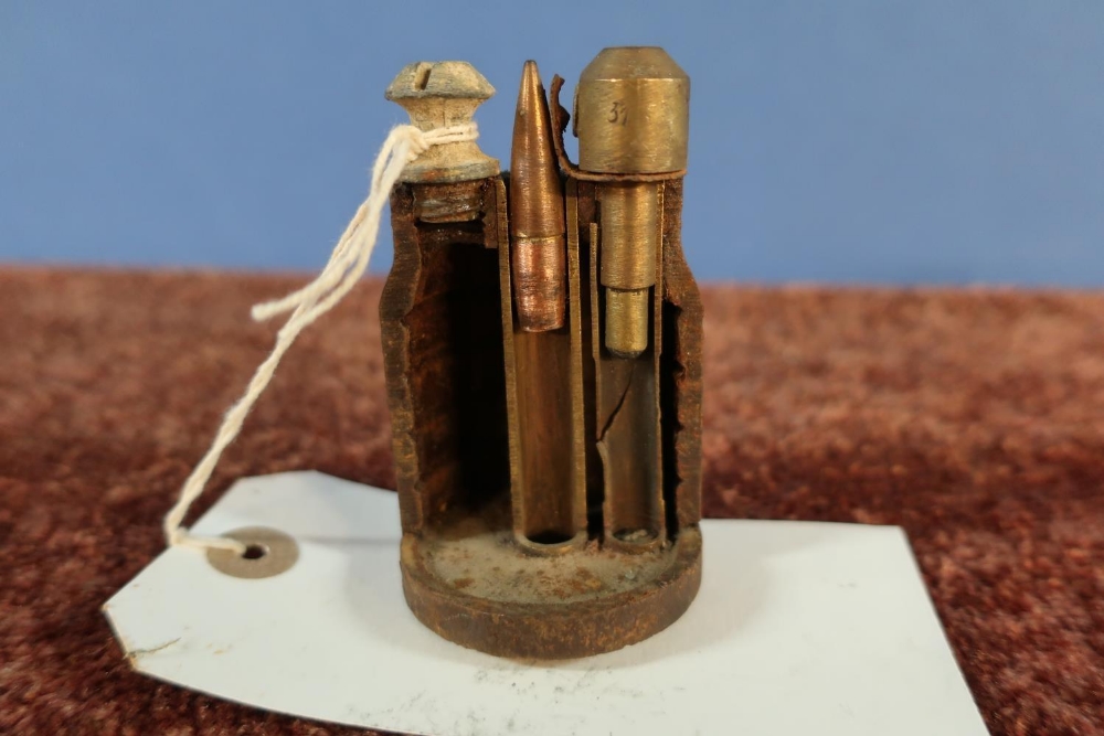 Cut away French WWI rifle grenade