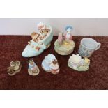 Collection of various Beatrix Potter figures including Border Fine Arts, Wedgwood etc