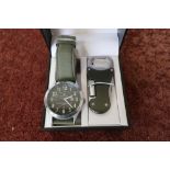 Boxed Tavistock and Jones Military Alpine watch set