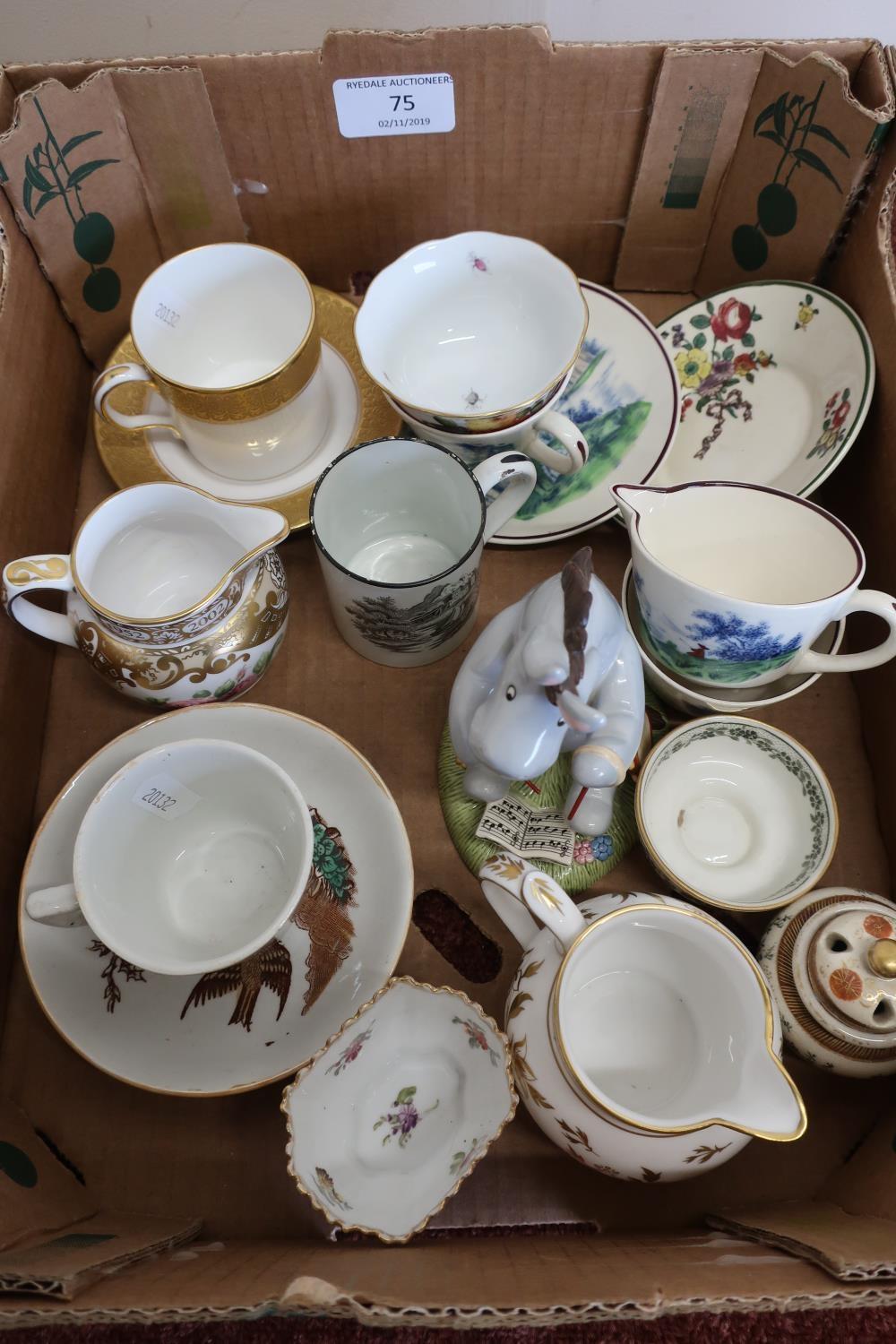 Selection of various decorative ceramics, cabinet cups & saucers etc including Royal Worcester,